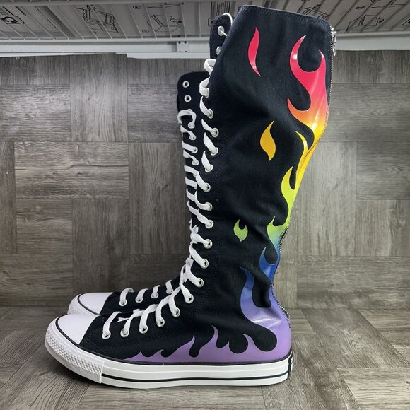 Converse CTAS XXHi Pride Men size 12 Black Multicolored Canvas Shoes - Picture 2 of 7